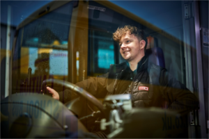 Tobi Dekker bus driver - Belle Vue Coaches